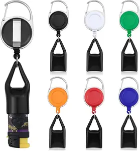 Tier's Haven 6 Pcs Retractable Lighter Leash, Keychain Lighter Holder with Clip Classic Lighters Cover Single Clip for Convenience Multicolor Lighters Strap