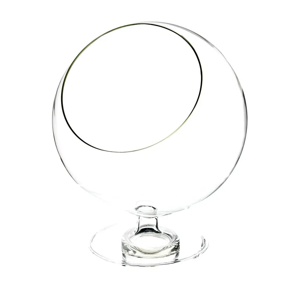 Athenas Garden VCH0708 8 in. Clear Slant Cut Bowl Vase, Slant Open