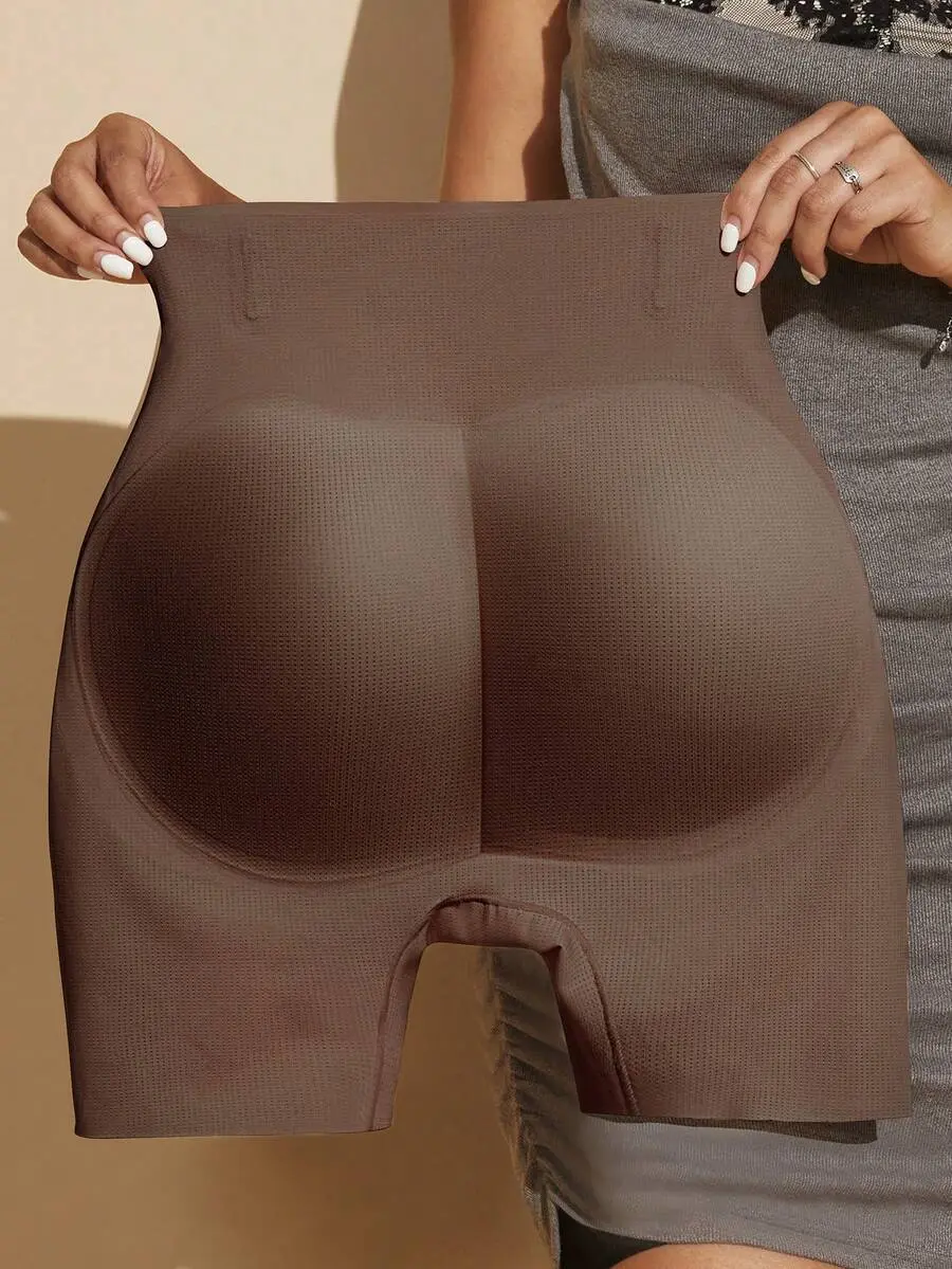 1pc Women's Waist-Cinching Seamless Butt-Lifting Shapewear Pants With Padded Butt, Tummy Control Flat Stomach, Shaping Underwear Shorts Briefs 2026!!!