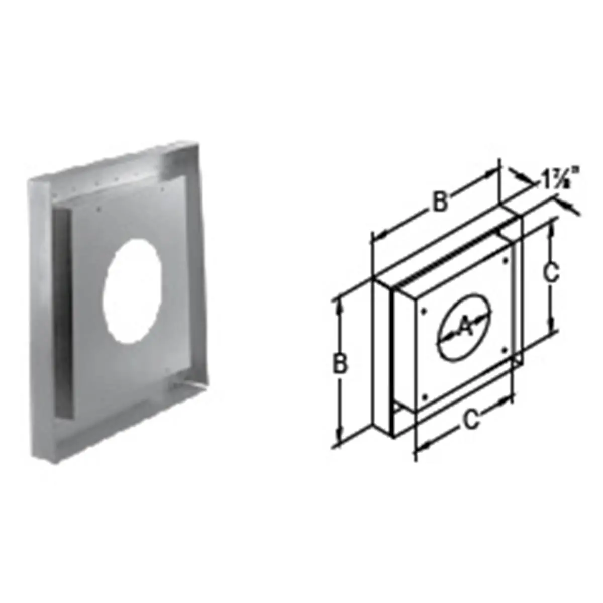 212 MAIN M & G Duravent 46DVA-VSS 4-Inch x 6-Inch DirectVent Pro Siding Standoff, Heatshield