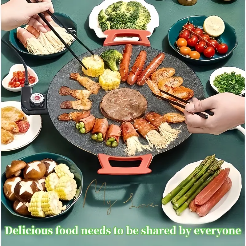 Electric Baking Tray & Barbecue Grill - 1 Piece, Portable, Easy Clean, Versatile for Home Use & Gifts, Convenient & Practical Kitchen Tool