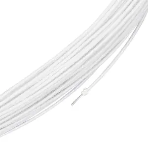 21.8 Yards White Floral Wires, 20 Gauge  Covered Millinery Wire, Iron Stem Wires for Florist Crafts Making Sewing Supplies Brim Making Accessories