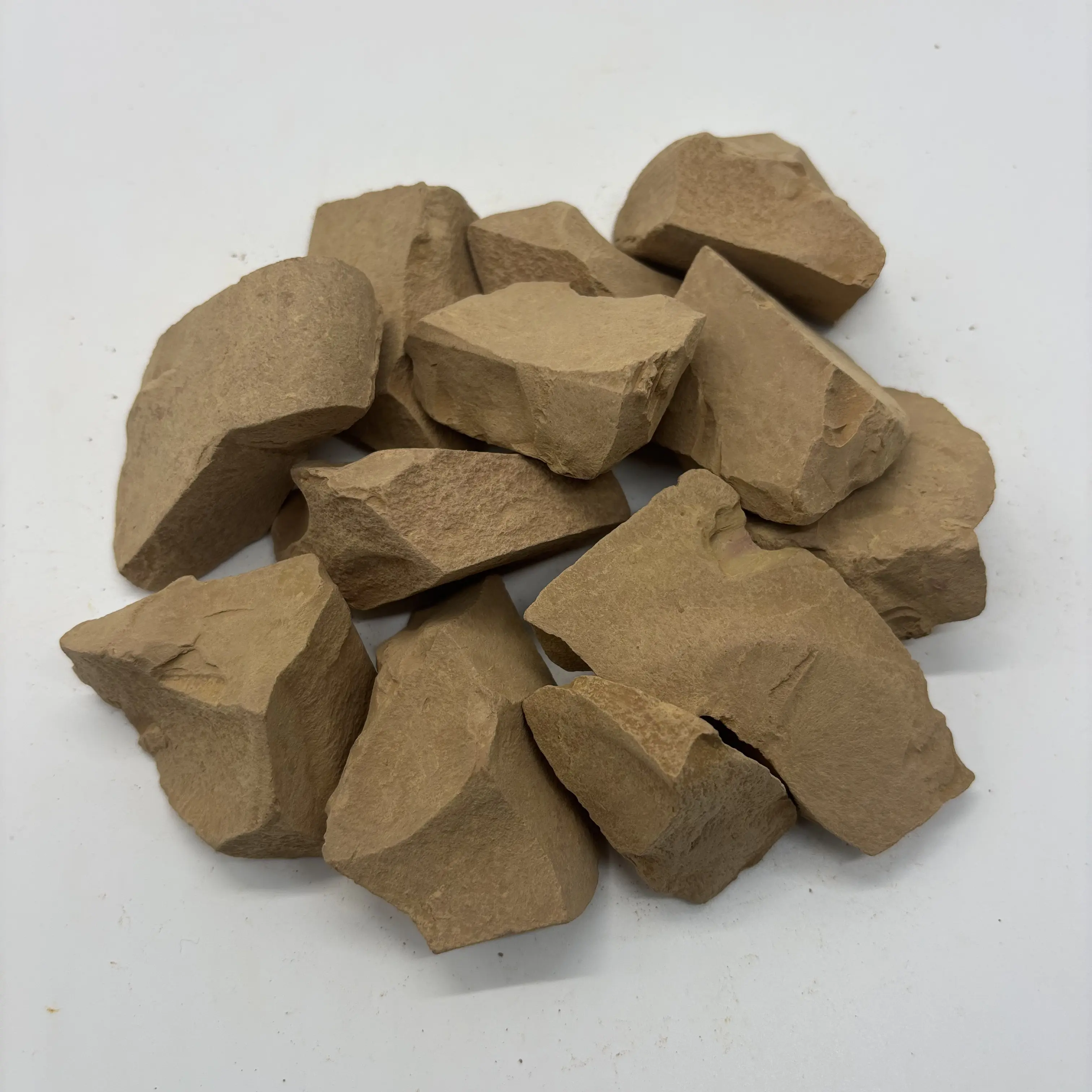 Pure Natural Narat Brown  Kaolin Clay Edible Lump Chunks Cosmetic Standard Hard Crisp Touch Slight Viscosity When Moistened 200g(7oz)