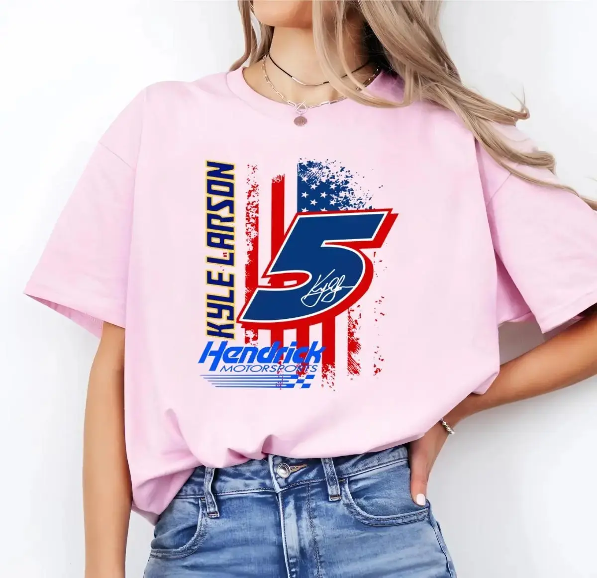 Kyle Larson # 5 Racing Shirt, Stock Car Racing Graphic Tee, Motorsports Fan Apparel, Race Day T-Shirt, Vintage Racing Gift for Car Racing Fans
