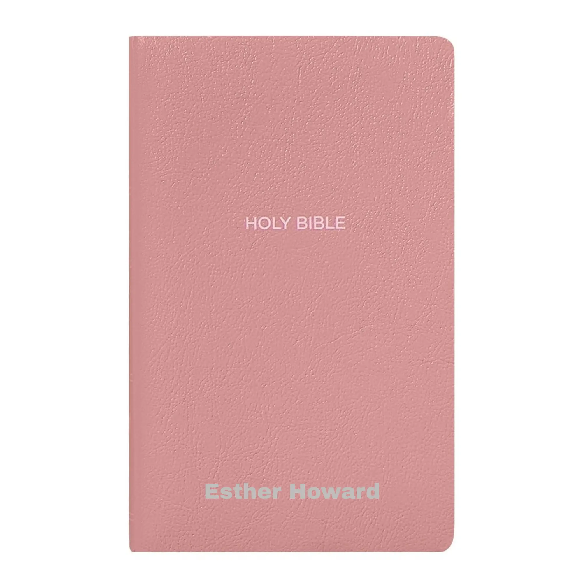 Custom NKJV Pink Standard Size Personalized Holy Bible Small Print - tiktok