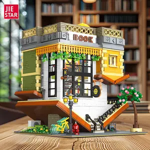 EVONN BLOCK Bookstore Street View Building Set, 3621PCS Modular Architecture Model Kit, Creative Display Blocks Gift for Adults & Teens, Stacking Blocks Buildings, Toy Set Buildings
