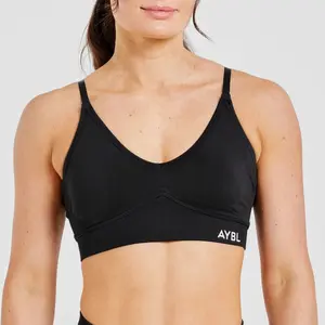AYBL Adapt Seamless Sports Bra - V-Shaped Waistband, Adjustable Straps, Medium Support, Soft Fabric, Multi-Wear Strap Detailing, Flattering Fit