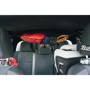 Attic Storage Net for 2nd & 2005-2023 Toyota Tacoma - Elastic Ceiling Design with 4 Black Metal Headliner Clips for Secure Storage