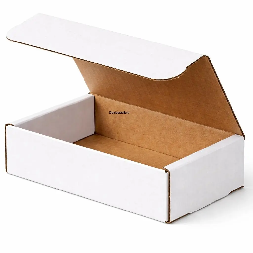 100 - 7 x 4 x 2 White Corrugated Shipping Mailer Packing Box Boxes