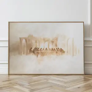 GRACEFUL The Last Supper Wall Art, Christian Wall Art, Jesus Art, Spiritual Wall Art, Bible Verse Wall Art, Modern Christian Art, Minimalist Art