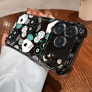 Phone Case - An Innovative Patterned Design, a Transparent Electroplated Shock-Resistant Soft TPU Phone Case, Suitable for a variety of iPhone and samsung  models, from Iphone 15,17 series to Iphone 11 series