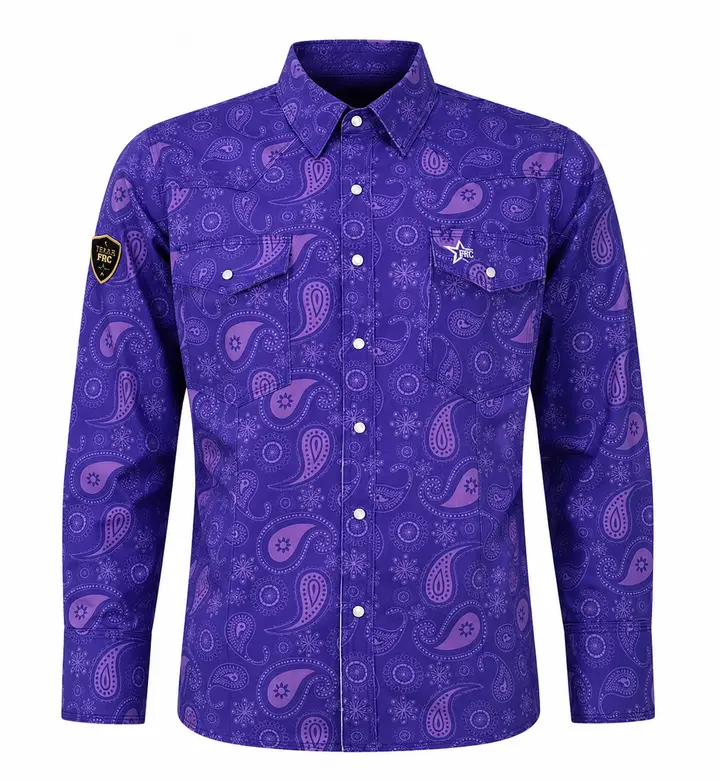 Women's Texas FRC HRC2 Triple-Stitch Paisley Purple Payday Workwear