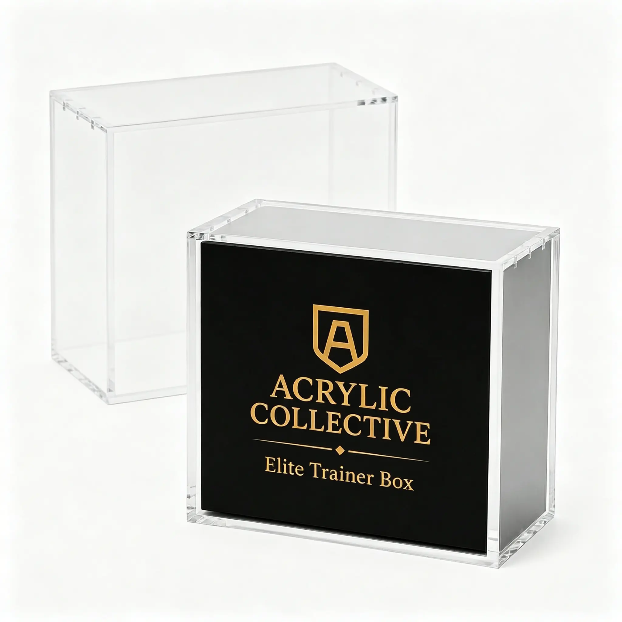 5mm Thick Magnetic Acrylic Rectangle TCG Elite Trainer Box Display Case - Compact Size Tabletop Storage Holder, Dustproof, Scratch-Resistant, UV Fading-Preventing Collectibles Protector (5.67x4.96x3.07in, 7.56x6.77x3.82in)