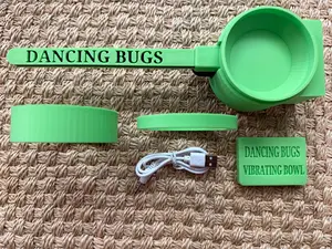 Dancing Bugs Vibrating Bowl w/ Magnetic Bowl holder