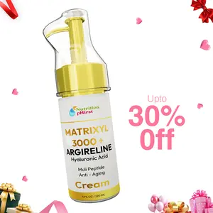 Nutrition Phirst Matrixyl 3000 + Argireline Anti-Aging Peptide Cream – Collagen Boost + Hyaluronic Acid Moisturizer for Firm Hydrated Youthful-Looking Skin – Wrinkle Care & Radiance Support (4 oz / 120 mL) Firming Serums