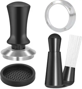 51mm Espresso Accessories Kit, Spring  Calibrated Tamper, WDT Tool and Dosing Funnel Set Fits Delonghi 51 mm Espresso Coffee Machines and Portafilter