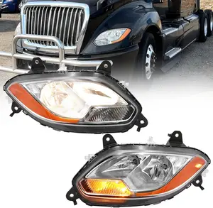 Headlight Assembly fit for 2017-2021 International Harvester LT LT625 Class 8 Trucks Halogen Headlamps Driver and Passenger Side
