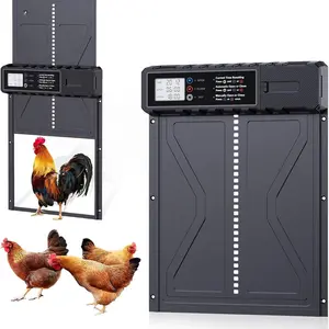 Automatic Chicken Door, LCD Screen Chicken Door with Timer, Chicken Cage Door, Farm Animal & Poultry Supplies