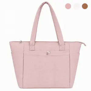 Large Capacity Tote Bag for Women, Lightweight Commute Laptop Tote Bag, Gym Bag, Lightweight Versatile Tote with Multiple Compartments, Textured Tote Bag for Travel and Work, Gift for Her,school style, workout
