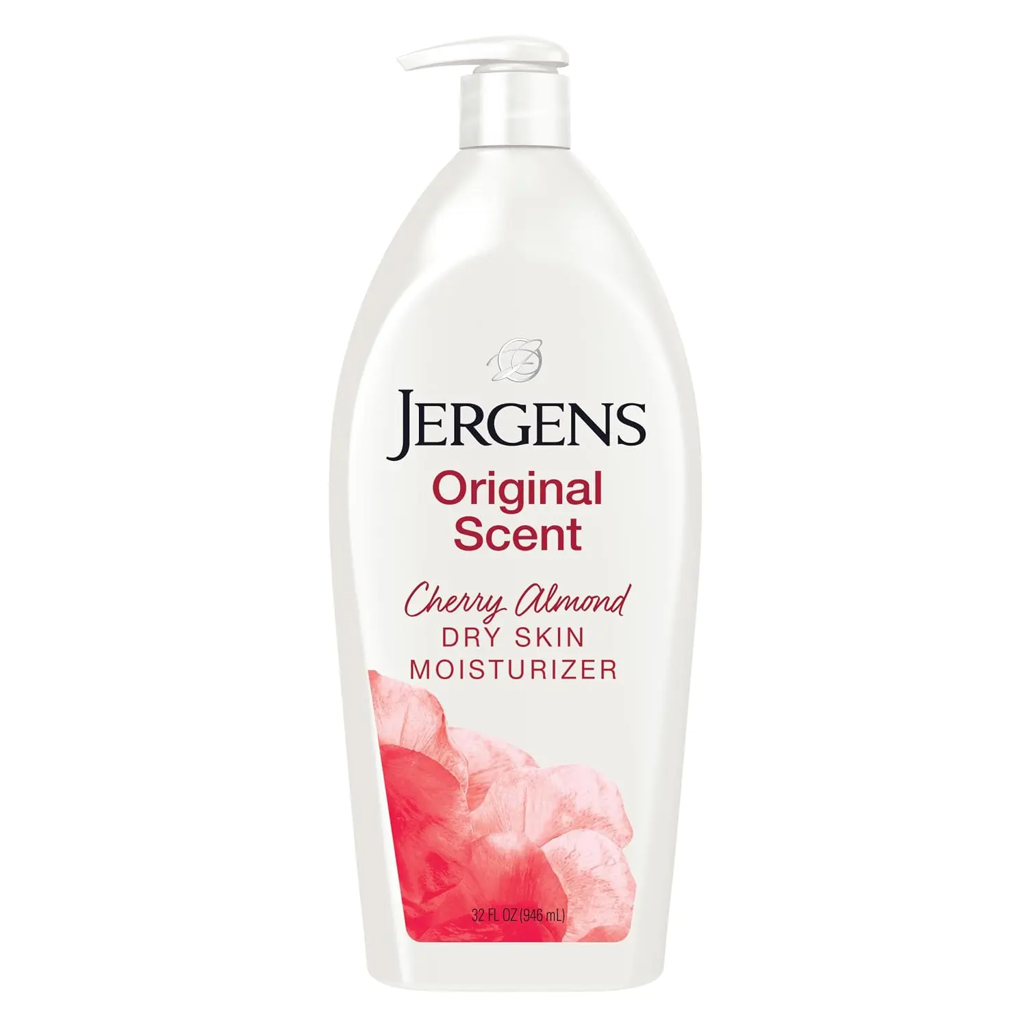 Jergens Cherry Almond Hand & Body Lotion for Dry Skin, 32 fl oz - Fast-Absorbing Moisturizer with Vitamins E, C & B5, Dermatologist Tested, Softening Scented Formula