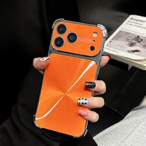 Four corner anti drop laser plated Aurora CD texture phone case Shockproof Phone Cover suitable for iPhone 17 16 15 14 13 12 11Pro Max Plus Air with lens protection, large window of view, and instant change 17 series phone accessories protective case