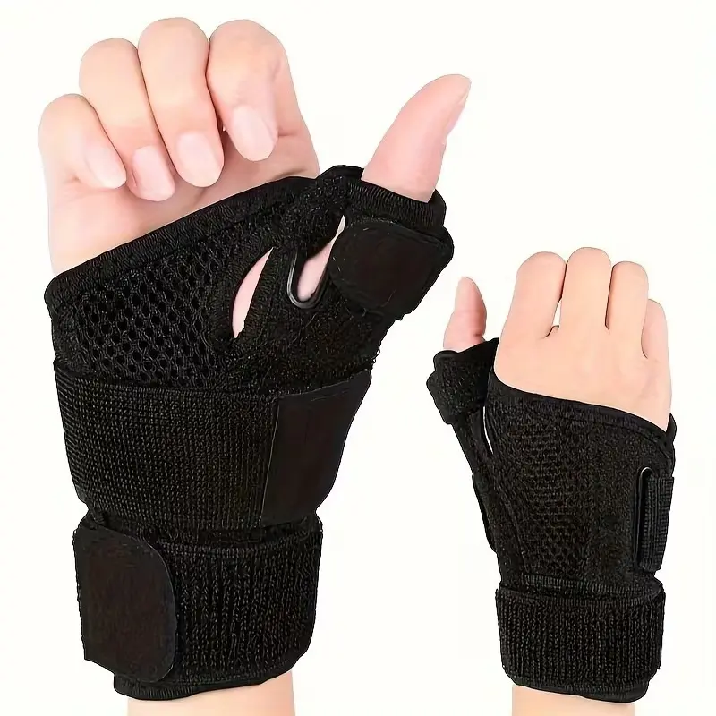 Adjustable Thumb & Wrist Stabilizer Brace with Adjustable Strap & Buckle - Home Care Support for Arthritis, Carpal Tunnel, Customizable Fit, Thumb Alignment, Injury Prevention, Breathable Sports Design
