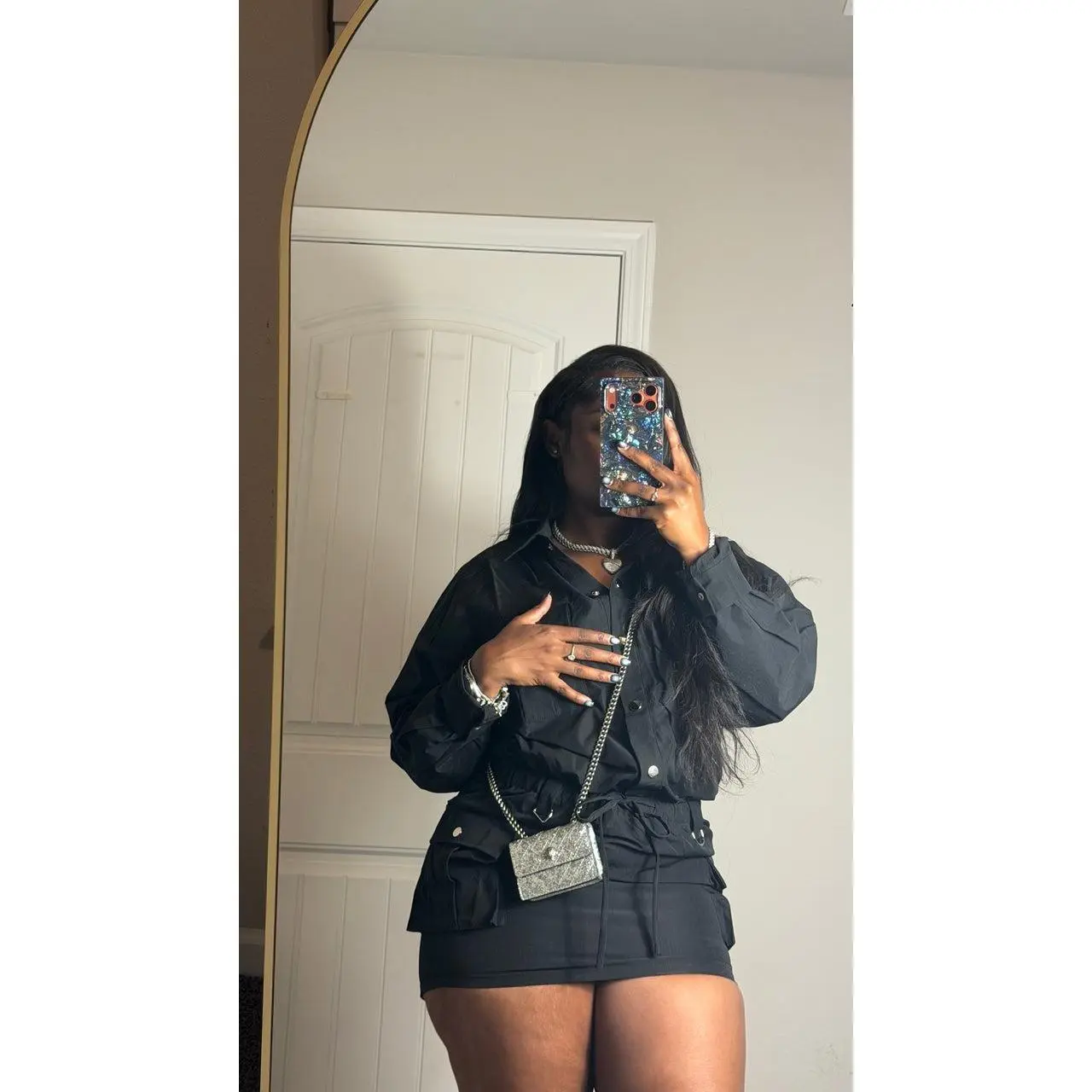 Cargo Mini Dress - Medium Size True to Size Can Size Down for Tighter Fit Women's Fashionable Casual Wear