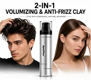 ApexFlow Refillable Hair Putty – 2-in-1 Volumizing & Anti-Frizz Clay for Thin/Fine Hair | Flyaway Control & Root Lift | Non-Greasy, 30-Sec Styling Smooth
