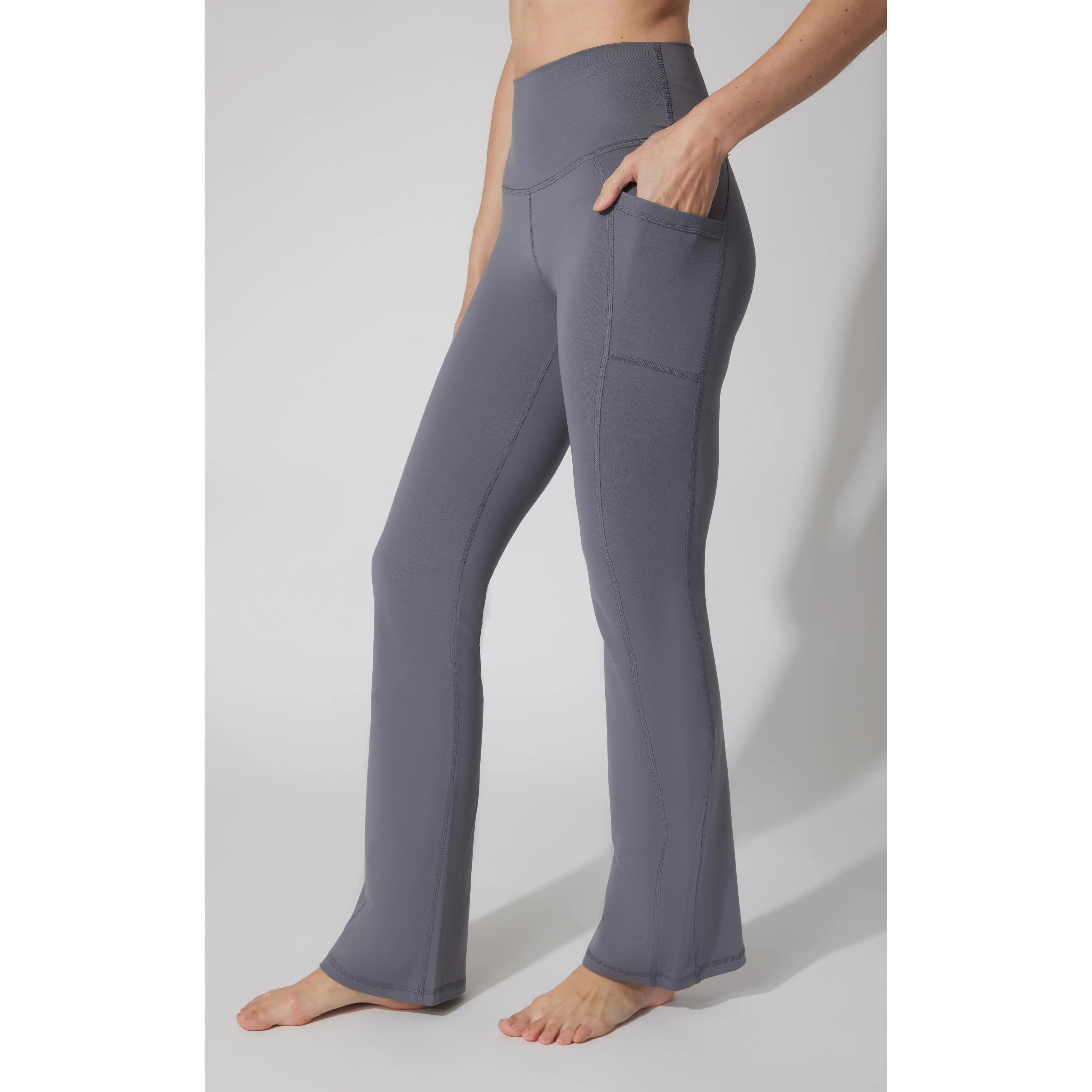 Polarlux Tribeca Elastic Free Full Length Side Pocket Flare Leg Pant