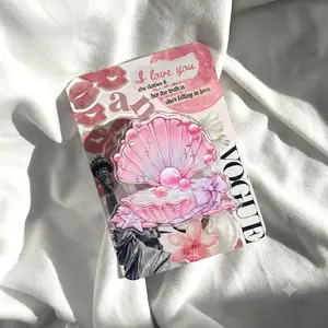 Pink Seashell Pearl Phone Grip Cute Mermaidcore Clam Phone Stand Acrylic Griptok Aesthetic Ocean Shell Phone Holder Trendy Coquette Beach Gift for Her