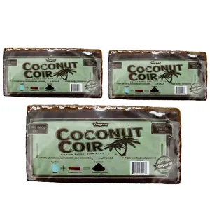 1.4 lbs./650g Premium Coco Coir, Soilless Grow Media, Coconut Coir Brick (3-Pack)