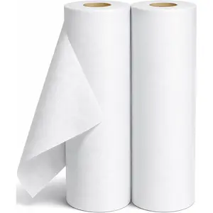 12 Incn X 30 Yards Lightweight Fusible Interfacing for Sewing - 2 Roll White Iron-On Non-Woven Fusible Interfacing, Single-Sided Fusible Fleece for Quilting