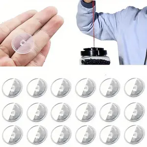 20pcs Self-Adhesive Ceiling Hook, Transparent, Durable Seamless Wall Mount, Perfect for Christmas New Year DIY Decorations, Holiday Decoration