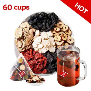 60cups Kidney Tea Formula Ginseng Eight Treasure Tea, Chinese Kidney Tea for Men and Women, Natural Herbal Ingredients for Kidney Organic Beverage detox cleanse Value Pack Filled with Tea Healthy