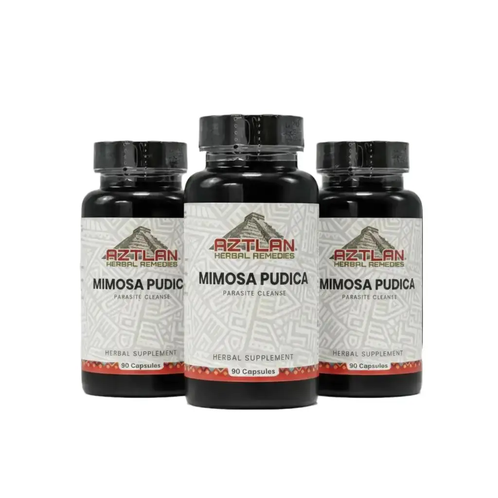 60 Days Mimosa Capsules Parasite Cleanse (3 Bottles) – Natural Intestinal & Digestive Support