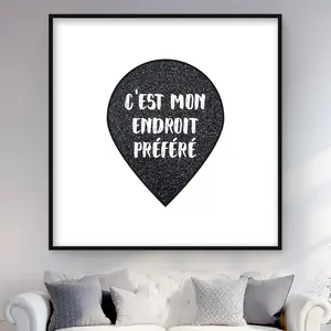 Begin Home Decor C1FM48488YZK0O 48 x 48 in. It My Favorite Spot - Hygge Typo Framed Print Wall Art - Home Decor