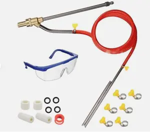 Pressure Washer Sandblasting Kit, 5000 PSI Wet Sandblaster Attachment, Power Washer Sandblasting with Replacement Ceramics Nozzle, 1/4 Inch Quick Disconnect Sandblasting Kit