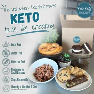 Sugar Free Snack Sampler Box by Keto Katz Bakery- Everything is Low Carb, Sugar Free, Gluten Free