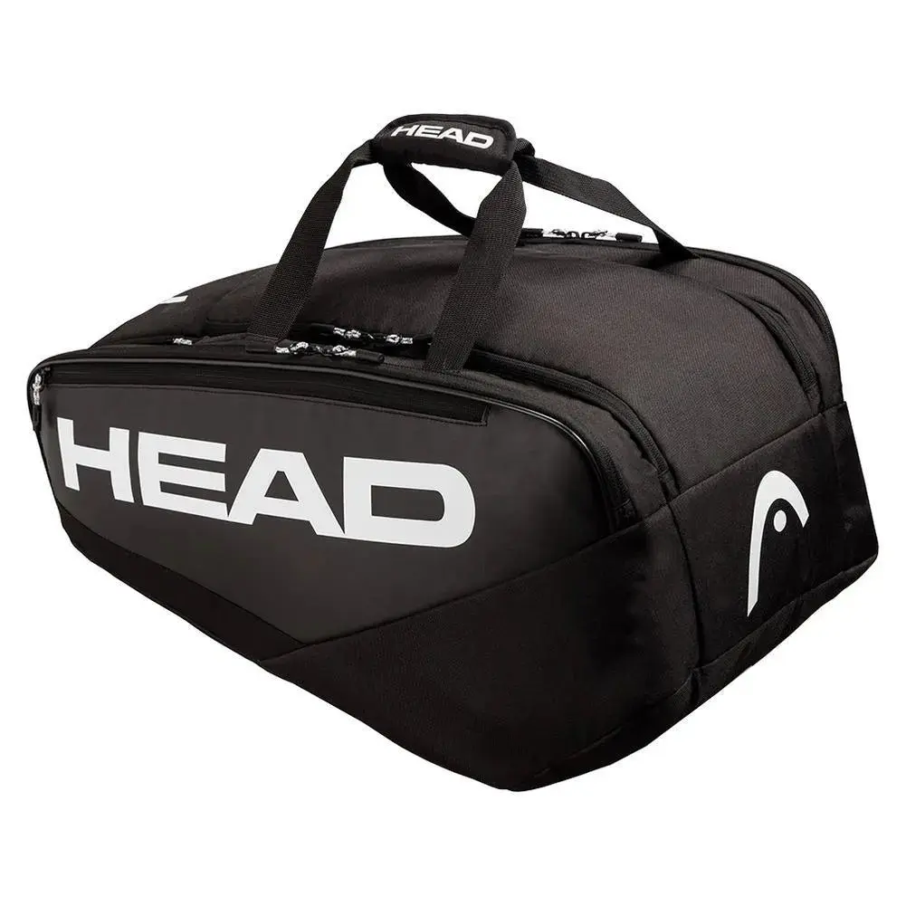 Pro Pickleball Bag M, Black and White - Compact TPU Material Bag, 2 Main Compartments, Hanging Hooks, Polyester Blend, 8 Paddles Max, 1 with CCT+ for Game Activities, Medium Size Purse
