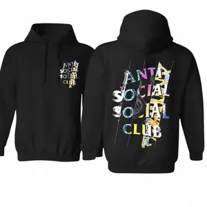 Anti Social Social Club Hoodie – Black Streetwear Pullover, Unisex Graphic Hoodie– Made in USA