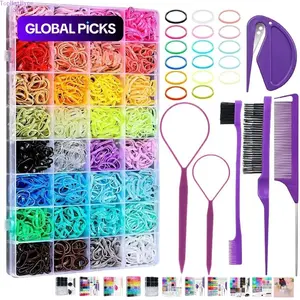 Professional No-Heat Hair Styling Set for Women & Girls, Elastic Hair Ties with Styling Tools Kit, Soft Damage-Free Hair Accessories Perfect for Daily Hairstyling, Work, Dating & Casual Wear,summervibes