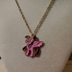 My Little Pony Necklace - Gold Purple Black Red Colors Adorable Design for All Ages Perfect Gift for Fans