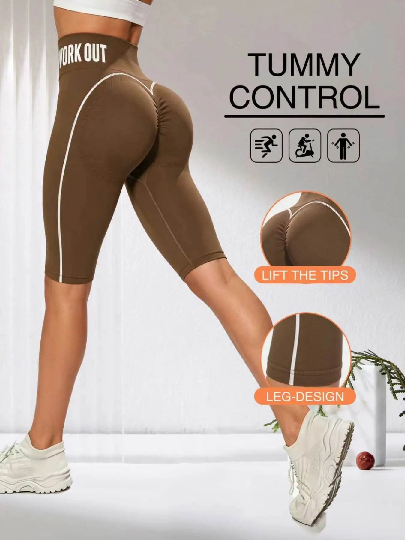 Women's Sporty Yoga 5/4 Pants, Fitness Bottoms, Summer Fitness Tight Fit, Comfortable & Stylish, Ideal for Exercise & Daily Wear, Active Lifestyle Choice, Compression Yoga Pants