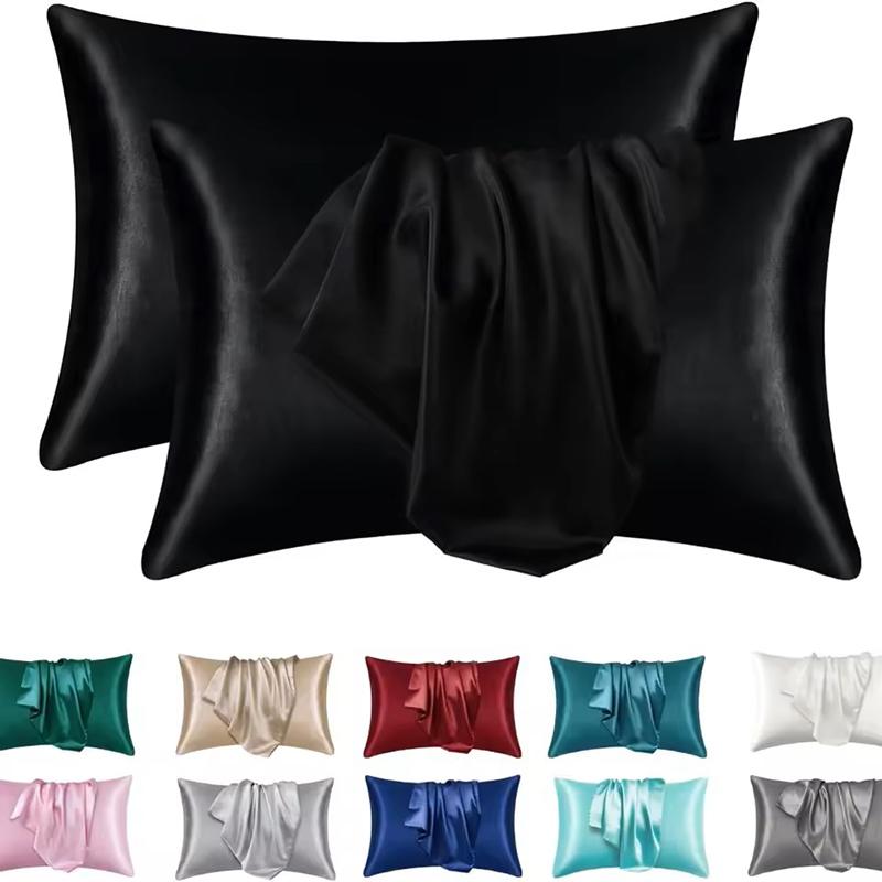 2pcs Boost Beauty Sleep Silky Satin Pillowcases – Cooling, Hair & Skin-Friendly, Easy-Care 2pcs Boost Beauty Sleep Silky Satin Pillowcases – Cooling, Hair & Skin-Friendly, Easy-Care