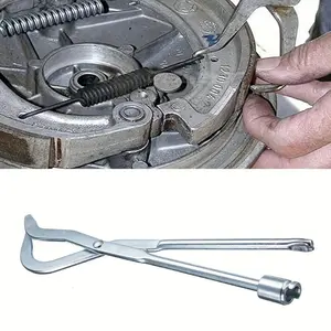 Double-Ended Brake Return Spring Pliers - Carbon Steel Drum Brake Shoe Installer & Remover Tool, Ideal for Mechanical Applications, No Battery Required