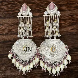 Oversize oxidized earrings