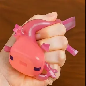 Axolotl Fidget Toy Set, 2 Counts Soft Squishy Stress Relievers, Stress Relief Fidgeting, Cute Salamander Sensory Toys for Kids & Adults, Perfect Gift Idea