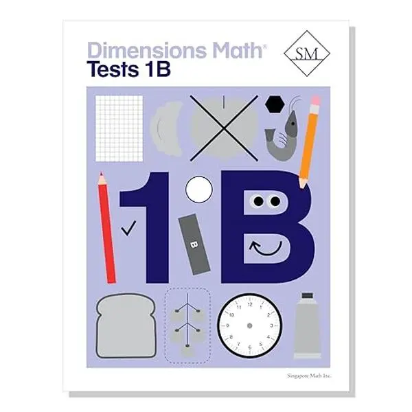 USED Book - Dimensions Math Tests 1B | Singapore Math Inc. [Paperback] by Singapore Math Inc. (Paperback) - english