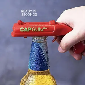 Bottle Opener, Launcher Shooter, Funny Shooting Gun, Creative Bottle Opener for Party Games, Family Parties, Outdoor Barbecue Entertaining Humor Gathering