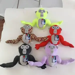 Colorful Gorilla Plush Toy Soft Stuffed Monkey Doll Gorilla Tag Game Figure Home Decor Kids Birthday Gift